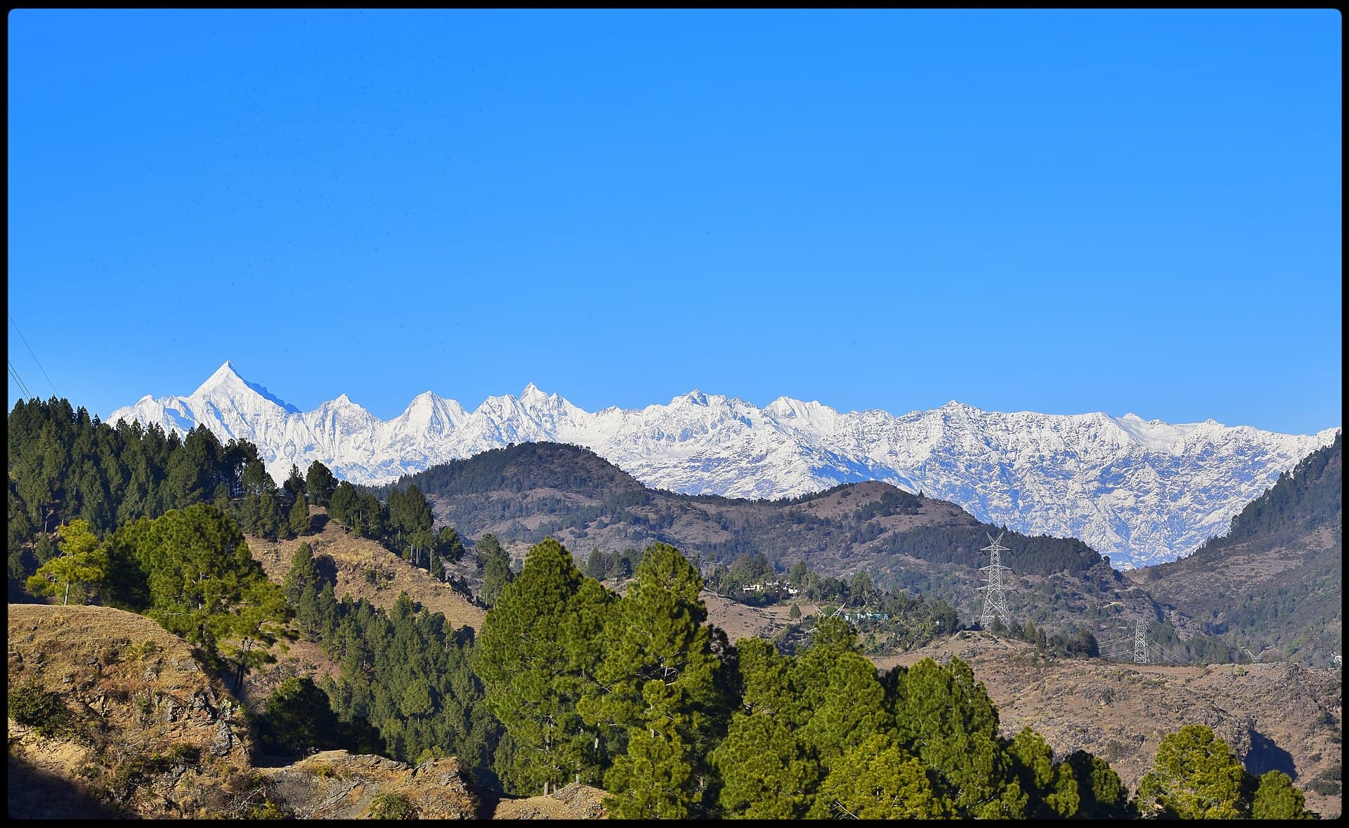 Snow-capped Himalayan peaks of the Kumaon and Garhwal ranges